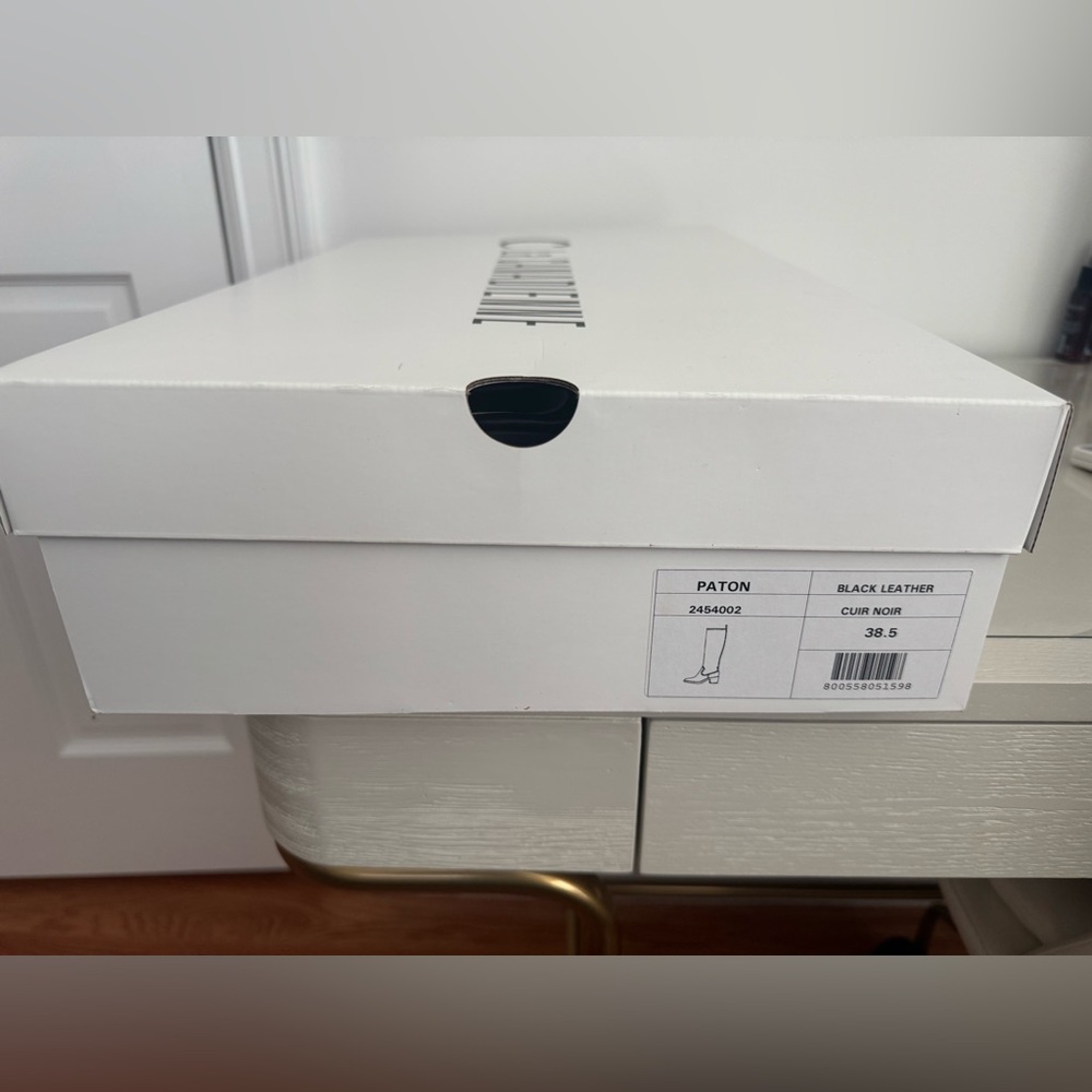 Brand New! La Canadienne Paton Black Leather size 38.5 - Picture 5 of 5